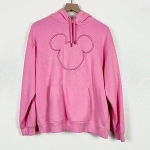 H&M Pink Hoodie with Mickey Mouse Outline